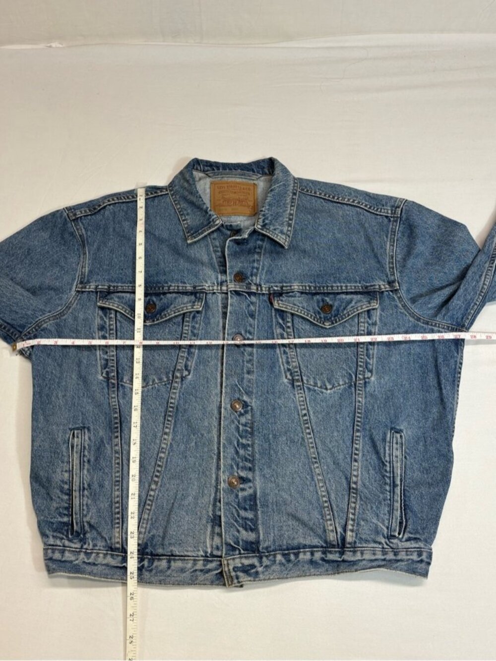 Vintage Levi's 70525 Denim Trucker Jacket Size Large Medium Blue Wash - Picture 6 of 10